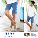 インディゴ | ショートパンツ メンズ ハーフパンツ◆パイルマルチパターン柄ショーツ◆パイル | JIGGYS SHOP