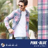 ピンク×ブルー | 定番 チェックシャツ メンズ | JIGGYS SHOP