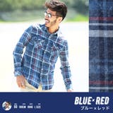 ブルー×レッド | 定番 チェックシャツ メンズ | JIGGYS SHOP