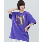 PURPLE | FUBU / フブ 刺繍 ロゴ S/S Tシャツ | jiggysshopselect