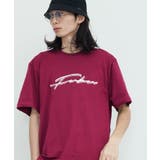 BURGUNDY | FUBU / フブ 刺繍ロゴ S/S Tシャツ | jiggysshopselect