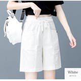 ホワイト | ショートパンツ 膝上 ポケット | JOCOSA
