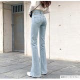 フロントスリット フレアデニム フレアパンツ | JOCOSA | 詳細画像4 