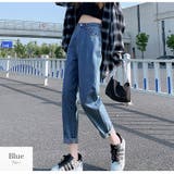 ブルー | デニムパンツ ストレート ロング丈 | JOCOSA