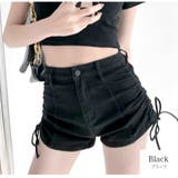 ブラック | ショートパンツ デニム ハイウエスト | JOCOSA