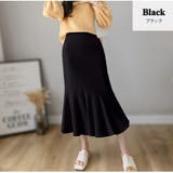 ブラック | ニットスカート マーメイドスカート ロングスカート | JOCOSA
