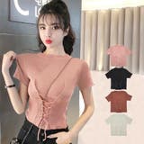 ニットトップス 半袖ニット 韓国ファッション | JOCOSA | 詳細画像1 