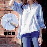 ブラウス ストライプ 袖リボン | JOCOSA | 詳細画像1 