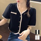 半袖 ニット Vネック | JOCOSA | 詳細画像1 