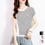 ニット ボーダー 半袖 | JOCOSA | 詳細画像1 