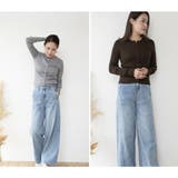 ストレートデニム サックスブルー ワイドパンツ | JOCOSA | 詳細画像17 