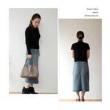 デニムスカート ミモレ ヴィンテージ風 Iライン ウォッシュ加工 9152 | JOCOSA | 詳細画像6 