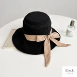 ブラック | バケットハット リボン 小顔効果 | JOCOSA