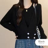 ブラック | セットトップス ニットトップス 2点セット | JOCOSA