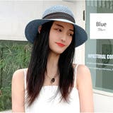 ブルー | 麦わら帽子 リボン 帽子 | JOCOSA