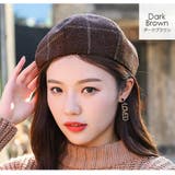 ダークブラウン | ベレー帽 チェック柄 チェック | JOCOSA