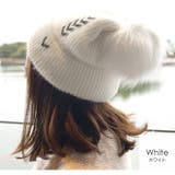 ホワイト | ニット帽 ファー レディース | JOCOSA