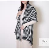 ブラック | ストール 格子柄 大判 | JOCOSA