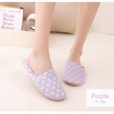 パープル | ルームシューズ スリッパ キルティング | JOCOSA