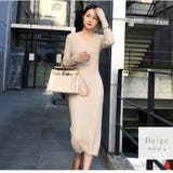 ベージュ | ワンピース タイトワンピース オフィス | JOCOSA