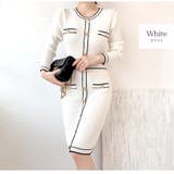 ホワイト | ニット ワンピース 金ボタン | JOCOSA