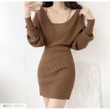 ニットワンピース レイヤード風 長袖 | JOCOSA | 詳細画像32 