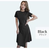ブラック | ワンピース ミニワンピース アシンメトリー | JOCOSA