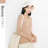 ブラウン | カーディガン リブ 袖長め | JOCOSA
