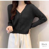 ブラック | カーディガン ニット Vネック | JOCOSA