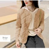 ベージュ | ジャケット ノーカラー キルティング | JOCOSA