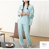 ブルー | ルームウェア パジャマ 上下セット | JOCOSA