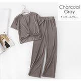 チャコールグレー | ルームウェア セットアップ 半袖 | JOCOSA