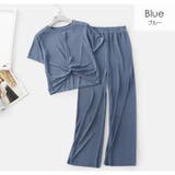 ブルー | ルームウェア セットアップ 半袖 | JOCOSA