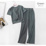 グリーン | ルームウェア セットアップ 半袖 | JOCOSA