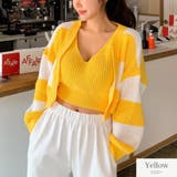 イエロー | カーディガン タンクトップ セット | JOCOSA
