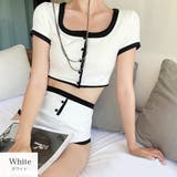 ホワイト | 水着 上下2点セット 体型カバー | JOCOSA