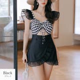 ブラック | 水着 ワンピース フリル | JOCOSA