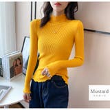 マスタード | ハイネックニット ニットトップス 長袖ニット | JOCOSA
