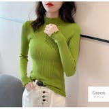 グリーン | ハイネックニット ニットトップス 長袖ニット | JOCOSA