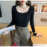 ニットトップス 長袖ニット スクエアネック | JOCOSA | 詳細画像3 