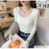 ニットトップス 長袖ニット スクエアネック | JOCOSA | 詳細画像4 