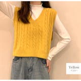 イエロー | ニットベスト トップス Vネック | JOCOSA