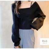 ブラック | ニットトップス 長袖ニット 韓国ファッション | JOCOSA