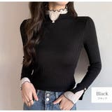 ブラック | ニットトップス 長袖ニット 韓国ファッション | JOCOSA