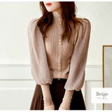 ベージュ | ニットトップス レディース ハイネック | JOCOSA