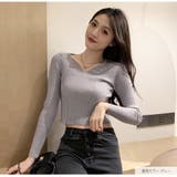 ニットトップス Vネック リブ | JOCOSA | 詳細画像18