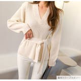 ニットトップス Vネック リボン | JOCOSA | 詳細画像3 