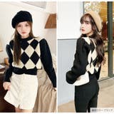 ニット ダイヤ柄 トップス | JOCOSA | 詳細画像15 