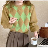 ニット ダイヤ柄 トップス | JOCOSA | 詳細画像16 