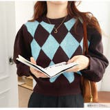 ニット ダイヤ柄 トップス | JOCOSA | 詳細画像18 